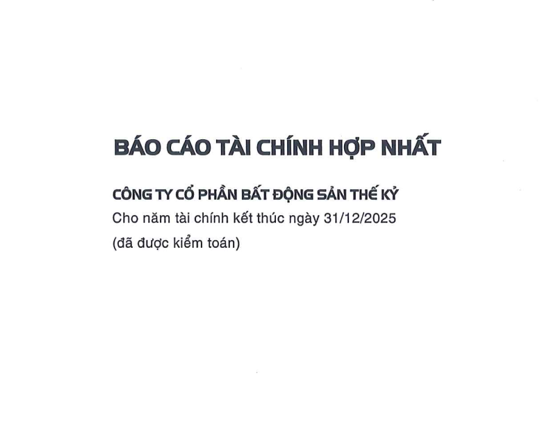 B&aacute;o c&aacute;o t&agrave;i ch&iacute;nh hợp nhất năm 2025 đ&atilde; được kiểm to&aacute;n